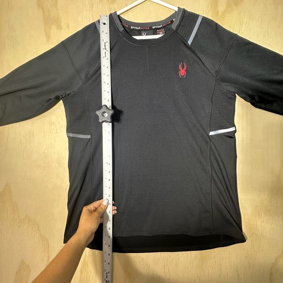 Spyder Active ProWeb Athletic Black Long Sleeve Top 3M Men's Size Medium - Picture 5 of 10